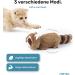 Pettec Interactive Cat Toys Electric Movable Raccoon with Catnip | Automatic Self-Play for Cats | Best Interactive Cat Toy - Buy Online on GoSupps.com