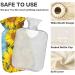 Naanle Sunflower Wooden Heat Bottle - 1L Hot Water Bottle for Pain Relief & Therapy | Warm & Cold Use for Bed Hands & Feet - Buy Online on GoSupps.com