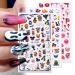 Halloween Nail Art Stickers Xcreando 5D Embossed Nail Decals Design with Skull Bones Ghost Witch Pumpkin Bat Lips Self-Adhesive Thick DIY 3D Nail Art Supplies for Halloween Days Party Cosplay Decorations 5 Sheets