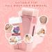 Roll On Waxing Kit with Warmer, 2 Rose Cartridges, 10 Wax-removing Wipes, 100pcs Wax Strips - At Home Hair Removal for Women and Men - Buy Online on GoSupps.com
