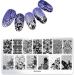 5 PCs Nail Stamping Plates - Nail Art Stencils for Manicure | International Shipping - Buy Online on GoSupps.com