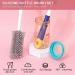 TAGVO 3 in 1 Soft Silicone Baby Bottle Cleaning Brushes Set - Teat, Straw, and Stand Cleaner for Bottles, Glasses, Thermoses, and Food Jars - Buy Online on GoSupps.com