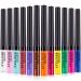 Matte Liquid Eyeliner Set,12 Colors Matte Colorful Liquid Eyeliner,Color Gel Eyeliner,Bright Pigmented Glitter Colorful long Lasting Waterproof/Smudgeproof Matte Eye Liner Pen for Women Girls