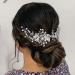 Easedaily Silver Flower Leaf Bridal Hair Vine Headpiece with Pearls - Wedding Hair Accessories for Women and Girls - Buy Online on GoSupps.com