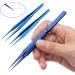 NBGGFF Tweezers Tweezers Professional Maintenance Tool 0.1mm Edge Precision Fingerprint Tweezers Titanium Alloy Board Flying Tweezers Blue - Buy Online on GoSupps.com