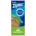 Ziploc Sandwich and Snack Bags for On the Go Freshness Grip 'n Seal Technology for Easier Grip Open and Close 40 Count