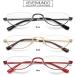 Vevesmundo Metal Reading Glasses Half-Moon Design | 3.5 Diopter Semi-Frame Glasses for Men & Women - Stylish Visual Aid - Buy Online on GoSupps.com
