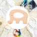 5 Wooden Bite Ring Toys for Babies - Pain Relief & DIY Elephant Necklaces & Bracelets - Childhood Development Aid - Buy Online on GoSupps.com