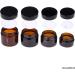 Kare & Kind Refillable Cosmetics Jars Kit | 4 Amber Glass Jars Lids & Labels | Perfect for Creams Oils & Powders - Buy Online on GoSupps.com