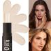 Highlighter Blush & Bronzer Stick Set - 3 Pcs Cream Contour Makeup Kit with Pink Brush | Long Lasting Smooth Finish for All Skin Types - SAT B 0.01 oz - Buy Online on GoSupps.com