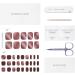 Danni & Toni Crimson Elegance Half Hardened Gel Nail Foils | Gold Film Halo Burgundian Red Nail Wraps | 37 Sticker Pedi Wraps - Buy Online on GoSupps.com