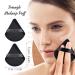2 Pcs Velour Triangle Makeup Powder Puff Set for Face - Soft Reusable Pressed Applicator for Under Eyes and Face Corners - Black - Buy Online on GoSupps.com