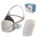 Tesoro Moda Reusable Respirator Mask with 7 Filters  Half Mask Respirator for Woodworking Welding Polishing Painting and Work Protection  Comfortable Quick-Release Headband and Dual Filtration