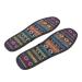 NOLITOY 3 Pairs Shoe Inserts Absorption Insoles Shoes Boho Shoe Insoles Sport Absorption Shock Insoles Absorbing Inserts Flat Foot Pad Embroidered Insoles Charcoal Men and Women As Shown Size 3