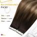 Moresoo Seamless Tape-In Extensions | Real Hair Brown to Golden Honey Blonde | 45 cm | #4/10/16 | 25g - Buy Online on GoSupps.com