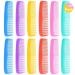 12 PCS Hair Combs Set Colorful Plastic Pocket Combs Pearlescent Effect Fine Dressing Styling Combs Fine and Wide Tooth Cutting Combs for Women and Men Salon and Hotel Hair Care Tool-Multicolor Multi-colored