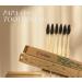 Bamboo Toothbrush with Charcoal - Eco-Friendly Pack of 6 Clearly Polished Wood - International Shipping - Buy Online on GoSupps.com