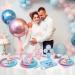104PCS Gender Reveal Party Decoration Gender Reveal Party Supplies Serve 26 Boys Girls Blue Pink Gender Reveal Party Tableware Set with Disposable Paper Plates Napkins Cups for Gender Reveal Party - Buy Online on GoSupps.com