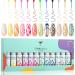 TOMICCA Gel Polish Nail Art Liner Kit 12 Pcs Colors Neon Gel Nail Polish  Gel Liner Nail Art for Nails Art Line Drawing  Glitter Colors Paint Swirl Built Thin Brush in Bottle Soak Multicolor Set Gel Liner Nail Polish