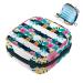 Storage bags for women's bandages watercolor flower patterns with stripes portable menstrual pads panty lips tampons women's bandages storage holder for women school office multicolored 08