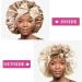 WEIPAO Silk Satin Bonnet - Large Double Sided Reversible Hair Wrap for Curly Hair - Coffee + Champagne - Buy Online on GoSupps.com