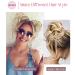 Messy Bun Hair Piece - HOOJIH 2 Pack Wavy Updo Extensions for Women & Girls - Blonde Mixed - Buy Online on GoSupps.com