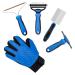 Pet Grooming Brush Kit Dematting Comb for Dog and Cat Grooming Rake and Brushes for Small Medium & Large Dogs Double Sided Pet Comb Removes Knots and Tangled Hair (Set of 5) UK-Set 3