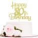 Sotpot Gold Glitter 80 Cake Topper 80th Birthday Cake Decorations for Birthday Party Anniversary Party Supplies 80th Cake Topper