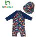 UPF 50+ Baby Girl One Piece Swimwear Suit with Sun Hat | Toddler Swimsuit Set 9-12 Months - Colorful Fish - Buy Online on GoSupps.com