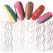 ZLHEgan 1 Sheet Gold Silver 3D Nail Sticker Geometric Stripe Wave Lines Strip Tips Manicure Adhesive Transfer Sticker #1 Silver#1