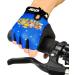 Children's Fingerless Bicycle Gloves - Summer Gel BMX Gloves for Boys & Girls 5-10 Years - Blue Hiking & Scooter Wheel Gloves - Buy Online on GoSupps.com