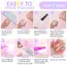 Gellen Nail Tips And Glue Gel Kit - 504Pcs Almond Clear Fake Nails, UV LED Nail Lamp, 3 In 1 Nail Glue - DIY Nail Extension Starter Kit for Women - Buy Online on GoSupps.com