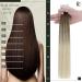 Runature Tape In Extensions | Real Hair Balayage Brown Blonde Ombre | 50g 20.96 cm | Invisible Tape Straight Hair Extensions - Buy Online on GoSupps.com