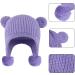 KAKU NANU Toddler Winter Hat | Double Pom Pom Earflap Beanie with Fleece Lining | 6-12 Months | Purple - Buy Online on GoSupps.com