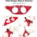 Suredoo Dog Harness for Small Dogs - Reflective & Breathable with Leash | Anti-Train Dishes & Puppy Crockery in Red Checked (S) - Buy Online on GoSupps.com