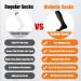 Shop 2 Pairs Non-Binding Bamboo Diabetic Socks | Extra Wide Neuropathy & Swollen Feet Over the Calf - Large Black - Buy Online on GoSupps.com