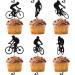 BIABISD 12 PCS Bicycle Cupcake Toppers Glitter bicycle Themed Cupcake Toppers sport Theme Birthday Party Cake Decorations Supplies - Buy Online on GoSupps.com