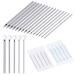 50PCS Mixed Body Piercing Needles,12G 14G 16G 18G 20G Sterilized Stainless Steel Ear Nose Piercing Needles For All Body Piercing mixed-50pcs
