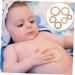 Ibasenice 12 PC Wooden Rings - Unfinished Beech Accessories for Babies | Safe Molar Bite Rings & Newborn Gifts - Ideal for DIY Wooden Toys - Buy Online on GoSupps.com