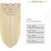 Platinum Blonde Clip in Hair Extensions Real Human Hair 70G 100% Remy Human Hair Extensions Straight 7pcs 16clips for Women(22 Inch #60) 22inch #60 Platinum Blonde - Buy Online on GoSupps.com
