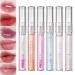 Miaritick 6 Pieces Lip Gloss Kit  Glossy Mirror Transparent Lip Glaze Kit  Moisturizing Lip Tint Kit  Lip Oil Care Set for Women and Girls
