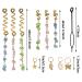 27Pcs Natural Colored Crystal Hair Jewelry for Braids - Metal Charms and Spirals for Women and Girls Hairstyles - Buy Online on GoSupps.com