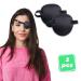 2 Pieces Medical Eye Patches, Black Adjustable Medical Eye Patches, Lazy Eye Patches for Left & Right Eyes, Super Soft Neoprene, Extremely Comfortable, One Size fits Most for Adults and Kids