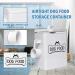Vumdua Pet Treat and Food Storage Container - Airtight Dog Food Container with Scoop, Farmhouse Design, White - Perfect Gift for Dog Owners - Buy Online on GoSupps.com