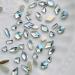 FEIlei 100Pcs Mixed Glass Crystal Hybrid Diamond Rhinestones Nail Art Decorations Drop Rhombus Flatback Stones 3D Gems - Buy Online on GoSupps.com
