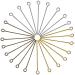TOAOB 600pcs 30mm Eye Pins for Jewelry Making Mixed Colors Head Pins 21 Gauge Metal Wire Open Head Pins Findings for DIY Crafts Necklaces Bracelets Earrings