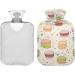 NAANLE Sweet Macaron Hot Water Bottle - 1L Transparent Heat Bottle for Bed Hand & Feet Warmer | Pain Relief & Cold Therapy - Buy Online on GoSupps.com