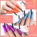 Ejiubas 500Pcs Glossy Press on Nails Set - Long Acrylic False Nails for Women with Glue and Nail Art Accessories - 04 Color Set - Buy Online on GoSupps.com
