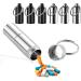 GREVOSEA Waterproof Mini Pill Keychain - 6 Partable Aluminum Alloy Capsule Box with 3 Compartments - Portable Tablet Organizer for Travel - Buy Online on GoSupps.com