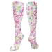 Breast Cancer Ribbons Love Hope Faith compression socks for women and men with a circulation of 15-20 mmHg is the best support for sporty running and cycling